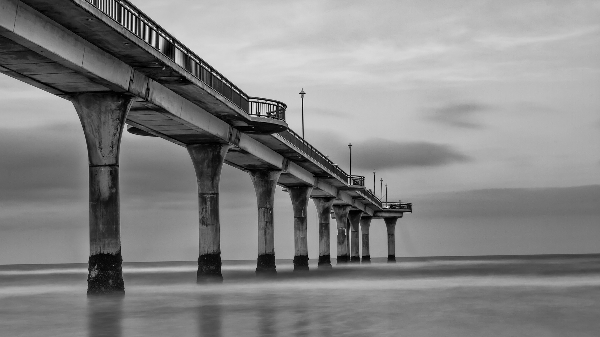 New Brighton Pier in Black and White